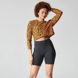 RARE RECYCLED US MADE QEEP UP HIGH WAIST 8.5" BIKER SHORT BLACK NWT XL